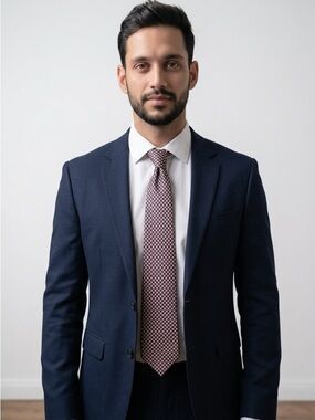Protocol Brown Checkered Silk Tie | Classic Formal Style